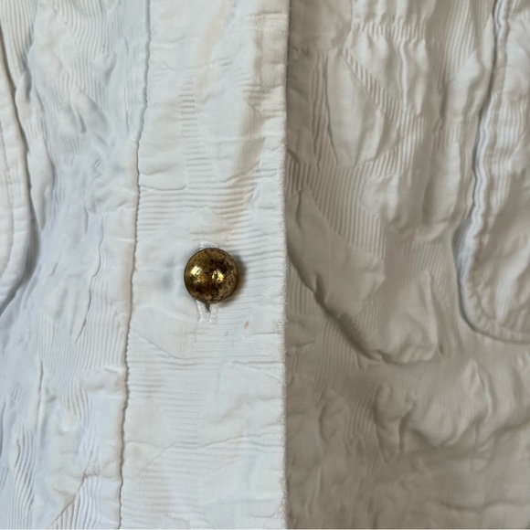 Gabar New York Vintage white vest women’s S or XS long line floral textured vest - Picture 6 of 16